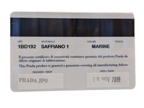 PRADA プラダ ワンショルダー ブルーグレー サフィアーノ 1BD192