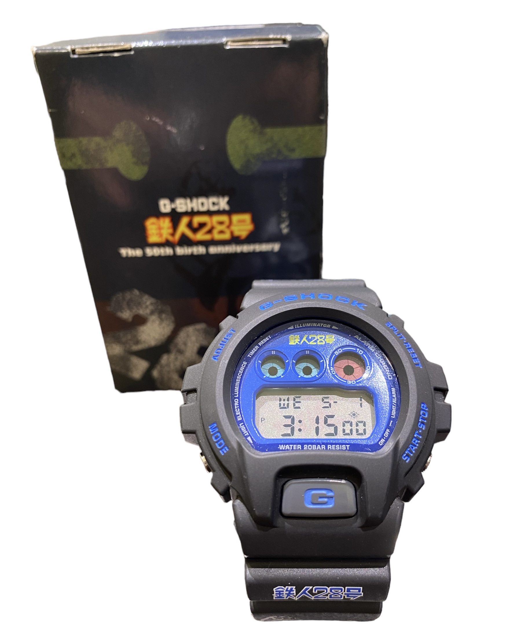 カシオ 腕時計 G-SHOCK 鉄人28号誕生50年限定モデル DW-6900FS 青文字盤　【208】2148103526657