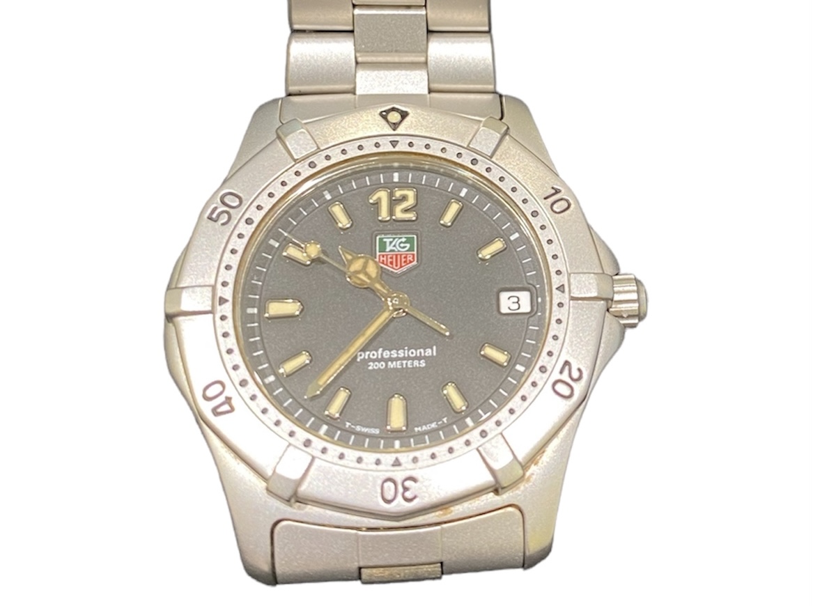TAGHeuer　タグホイヤー　クォーツ腕時計　アナログ　ステンレス　BLK　SLV　WK1110　プロフェッショナル200m　メンズ　 【208】2148103592034