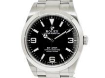 2019年8月国際保証書有　ROLEX　ロレックス　エクスプローラーⅠ　214270　ブラック文字盤　クロマライト夜光　ステンレススチール　自動巻き（2120000315435）【200】C