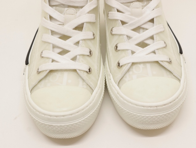 Dior ディオール 靴 B23 ハイトップスニーカー メンズ38 ホワイト オブリーク ファブリック 3SH118YNT 2143300175950  【200】