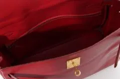 HERMES　エルメス　ハンドバッグ　ケリー32　内縫い　ゴールド金具　クシュベル　○V刻印　1992年頃製造　ルージュ　【472】