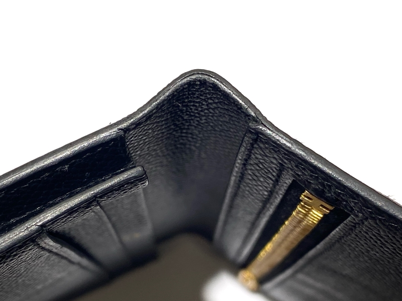 HERMES エルメス ベアン スフレ長財布 ブラック/GP ゴールド金具