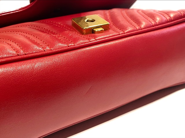 GUCCI グッチ GGマーモントキルティングスモールショルダーバッグ