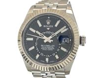 2021年11月並行品 ROLEX ロレックス メンズ オートマチック スカイドゥエラー 326934 ブラック文字盤 K18WG/SS【472】HK