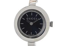 GUCCI グッチ レディース クオーツ 105 ブラック文字盤 SS【472】HK