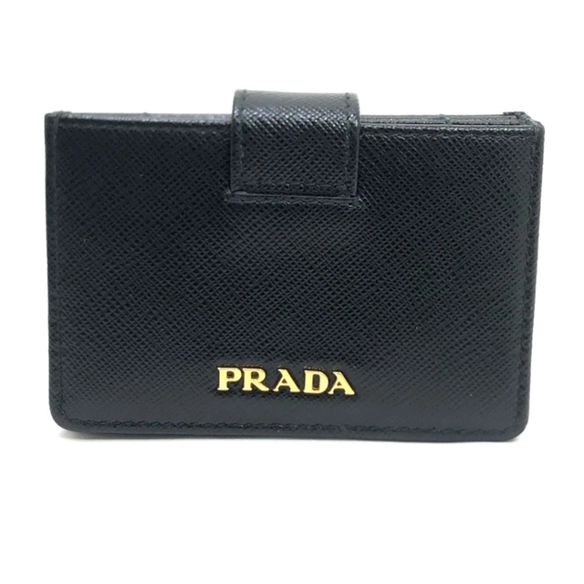 PRADA プラダ 小物 カードケース サフィアーノ ブラック レザー