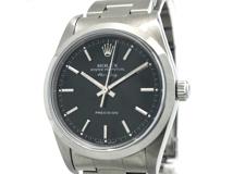 K番 2002年4月並行品 ROLEX ロレックス メンズ オートマチック エアキング 14000M ブラック文字盤 SS【472】HK
