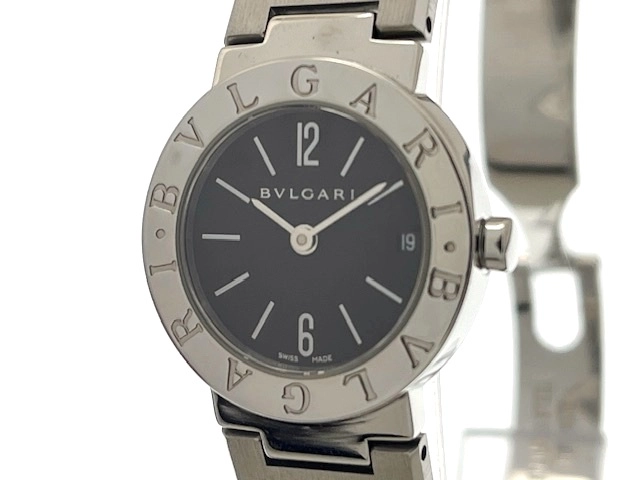 BVLGARI ブルガリ レディース クオーツ ブルガリブルガリ BB23SSD ブラック文字盤 SS【472】HK