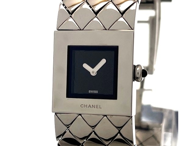 CHANEL シャネル レディース クオーツ マトラッセ H0009 ブラック文字