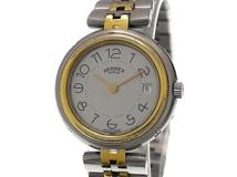 HERMES エルメス レディース クォーツ プロフィール コンビ シルバー文字盤 GP/SS 現状販売【472】HK