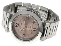 2006年6月並行品 Cartier カルティエ　男女兼用 オートマチック　パシャC W31075M7 ピンク文字盤 SS【472】HK