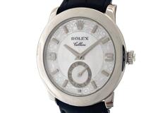 K番 2003年9月並行品 ROLEX ロレックス メンズ 手巻き チェリーニ チェリニウム 5240/6 ホワイトシェル文字盤 PT/社外レザー【472】HK