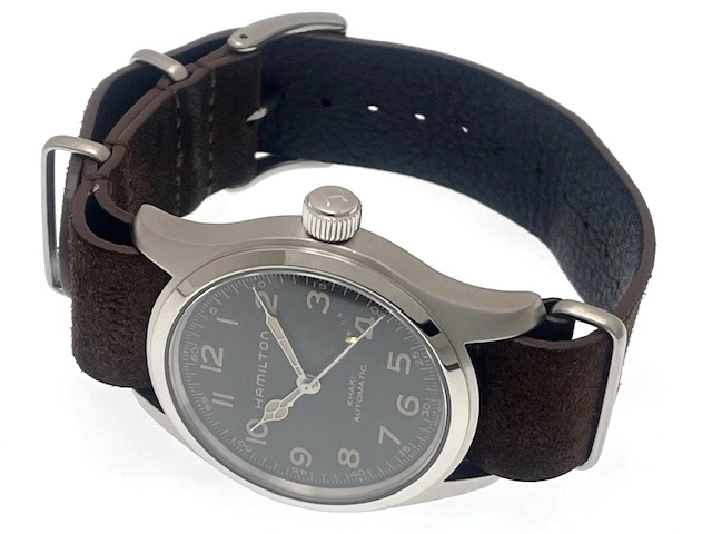HAMILTON ハミルトン メンズ オートマチック カーキ・フィールド Murph Auto H70605731 ブラック文字盤 SS/社外Genuine leather/社外SSバックル 現状販売品【472】HK