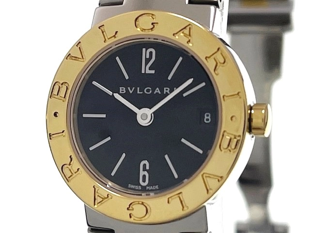 BVLGARI ブルガリ　レディース クオーツ　ブルガリ ブルガリ BB23SG　ブラック文字盤 K18YG/SS【471】