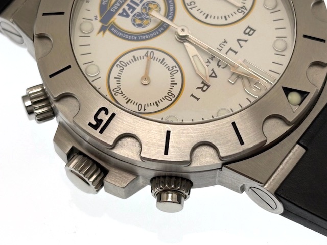 BVLGARI　腕時計 ブルガリ ブルガリ・ブルガリ クロノグラフ アリゲーターレザー