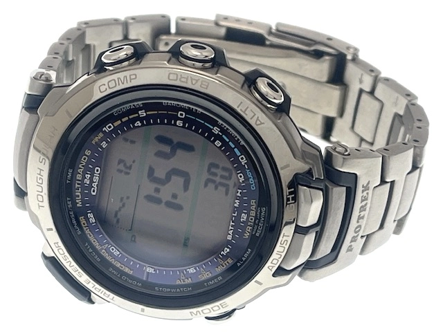 CASIO カシオ メンズ 電波ソーラー プロトレック マナスル トリプルセンサー PRX-2000T-7JT デジタル文字盤 チタン【472】HK