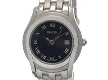 GUCCI グッチ レディース クオーツ Gクラス 5500L YA055503 ブラック文字盤 SS【472】HK