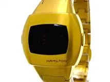 HAMILTON ハミルトン レディース クオーツ アメリカンクラシック PSR 74 H52314130 レッド文字盤 SS(イエローPVD) 現状販売品【472】HK