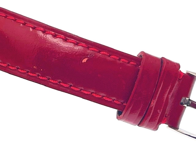 EMPORIO ARMANI エンポリオ･アルマーニ レディース クォーツ AR-3115 シルバー文字盤 SS/レザー【472】HK