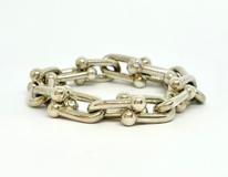 TIFFANY&CO ティファニー　ハードウェアラージリンク　60153091　ミディアム　ブレスレット 925 シルバー　59.0g　15㎝【432】2143200584678