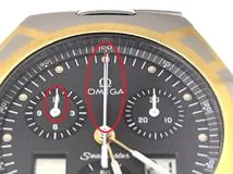 【現状販売】OMEGA オメガ　メンズ クオーツ　シーマスター ポラリス クロノグラフ ブラック文字盤 YG/SS【472】HK