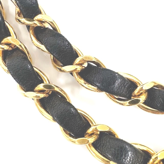 CHANEL シャネル マトラッセ ダイアナフラップ チェーンショルダー ブラック ラムスキン【432】2148103586101