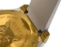 GUCCI グッチ  DIVE ダイブ クォーツ ホワイト ラバー メンズ YA136322【472】