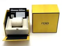 FENDI フェンディ レディース クォーツ レクタンギュラー F100102801 ネイビー文字盤 SS/レザー【472】HK