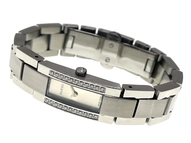 GUCCI グッチ レディース クオーツ 4600L Dベゼル シルバー文字盤 SS【472】HK