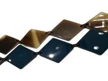 HERMES エルメス ディーヴァ ネックレス ブルーグリーン/ブラウン バッファローホーン 2143700202430 【432】