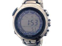 CASIO カシオ メンズ 電波ソーラー プロトレック マナスル トリプルセンサー PRX-2000T-7JT デジタル文字盤 チタン【472】HK