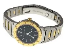 BVLGARI ブルガリ　レディース クオーツ　ブルガリ ブルガリ BB26SG　ブラック文字盤 K18YG/SS【472】HK