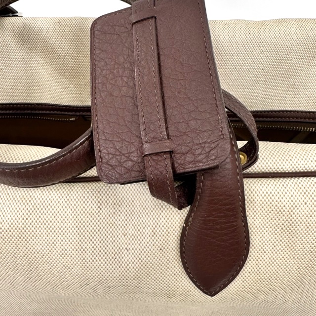 HERMES エルメス ボストンバッグ ヴィクトリア50 ベージュ【472