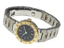 BVLGARI ブルガリ　レディース クオーツ　ブルガリ ブルガリ BB23SG　ブラック文字盤 K18YG/SS【471】
