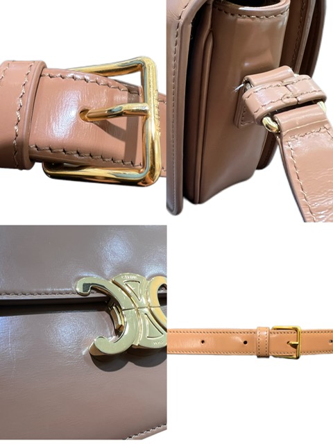 CELINE セリーヌ クラシックトリオンフバッグ ブラウン カーフ