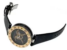 BVLGARI ブルガリ　レディース クオーツ　B-ZERO 1 トリプルハート BZP35S ブラック文字盤 ダイヤモンド K18PG/SS/レザー【472】HK
