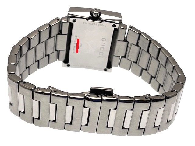 GUCCI グッチ レディース クオーツ Gレクタングル 100L ホワイトシェル  