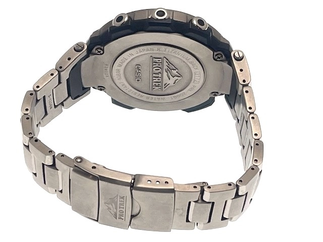 CASIO カシオ メンズ 電波ソーラー プロトレック マナスル トリプルセンサー PRX-2000T-7JT デジタル文字盤 チタン【472】HK