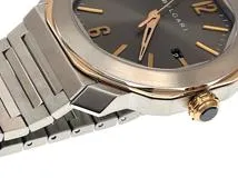 BVLGARI ブルガリ メンズ 自動巻き オクト OCP41SG グレー文字盤 PG/SS【472】HK