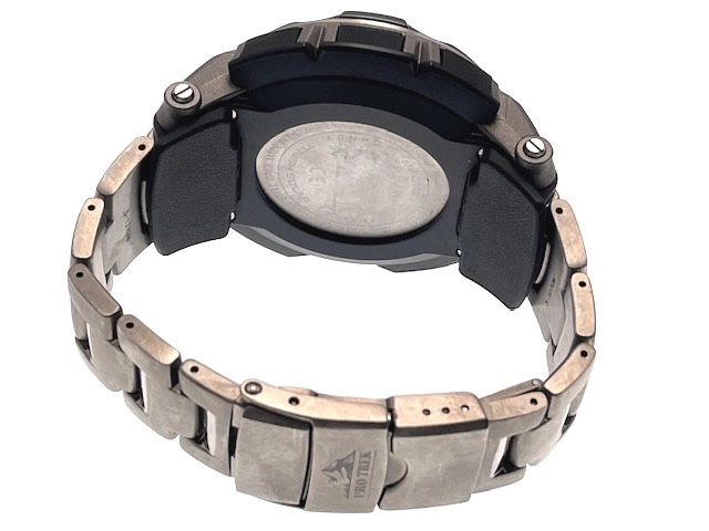 CASIO カシオ メンズ 電波ソーラー プロトレック PRW-2500T デジタル文字盤 TI/SS【472】HK