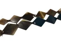 HERMES エルメス ディーヴァ ネックレス ブルーグリーン/ブラウン バッファローホーン 2143700202430 【432】