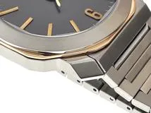 BVLGARI ブルガリ メンズ 自動巻き オクト OCP41SG グレー文字盤 PG/SS【472】HK