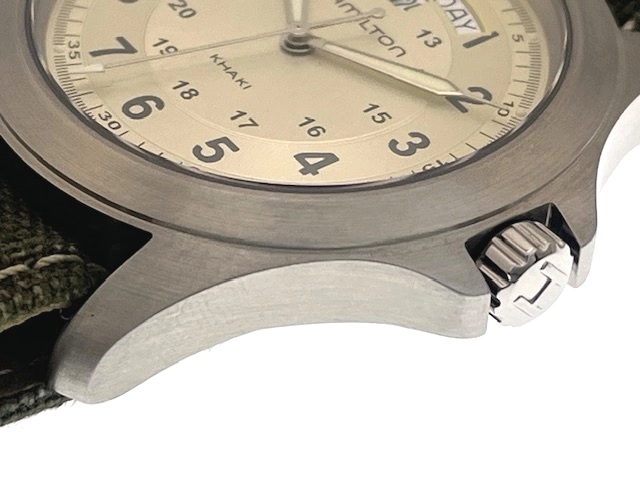 HAMILTON ハミルトン メンズ クオーツ カーキ･キング H64451823 ベージュ(シルバー)文字盤 SS/ナイロン/レザー 現状販売品【472】HK