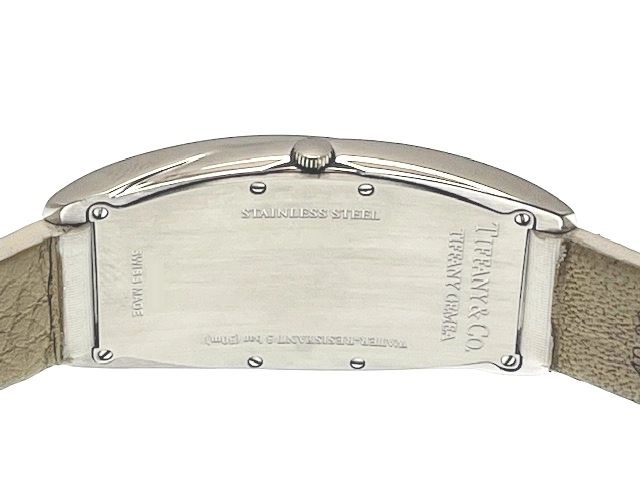 TIFFANY & Co. ティファニーアンドコー レディース クォーツ ジェメア Z6401.10.10A29A48A ホワイト文字盤 SS/サテンレザー【432】HK