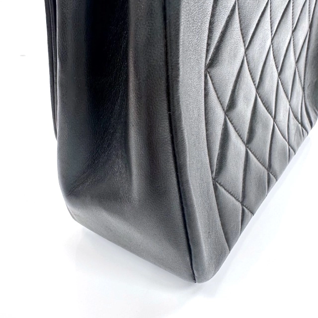 CHANEL シャネル マトラッセ ダイアナフラップ チェーンショルダー ブラック ラムスキン【432】2148103586101