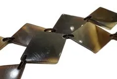 HERMES エルメス ディーヴァ ネックレス ブルーグリーン/ブラウン バッファローホーン 2143700202430 【432】