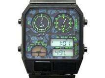 CITIZEN シチズン CITIZEN ANA-DIGI TEMP feat.RADIO EVA/MONOGRAM 8989-A17330F SS(ジェットブラックメッキ) 現状販売品【472】HK