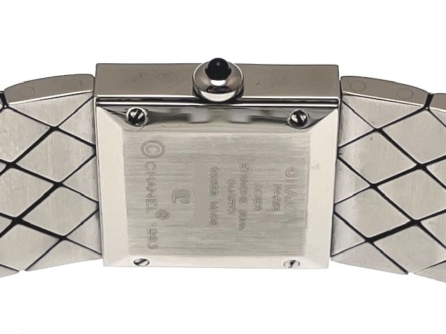 CHANEL シャネル レディース クオーツ マトラッセ H0009 ブラック文字盤 SS【472】HK