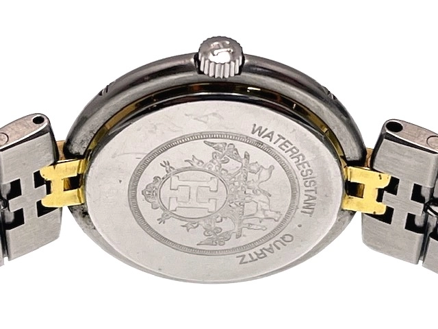 HERMES エルメス レディース クォーツ プロフィール コンビ シルバー文字盤 GP/SS 現状販売【472】HK
